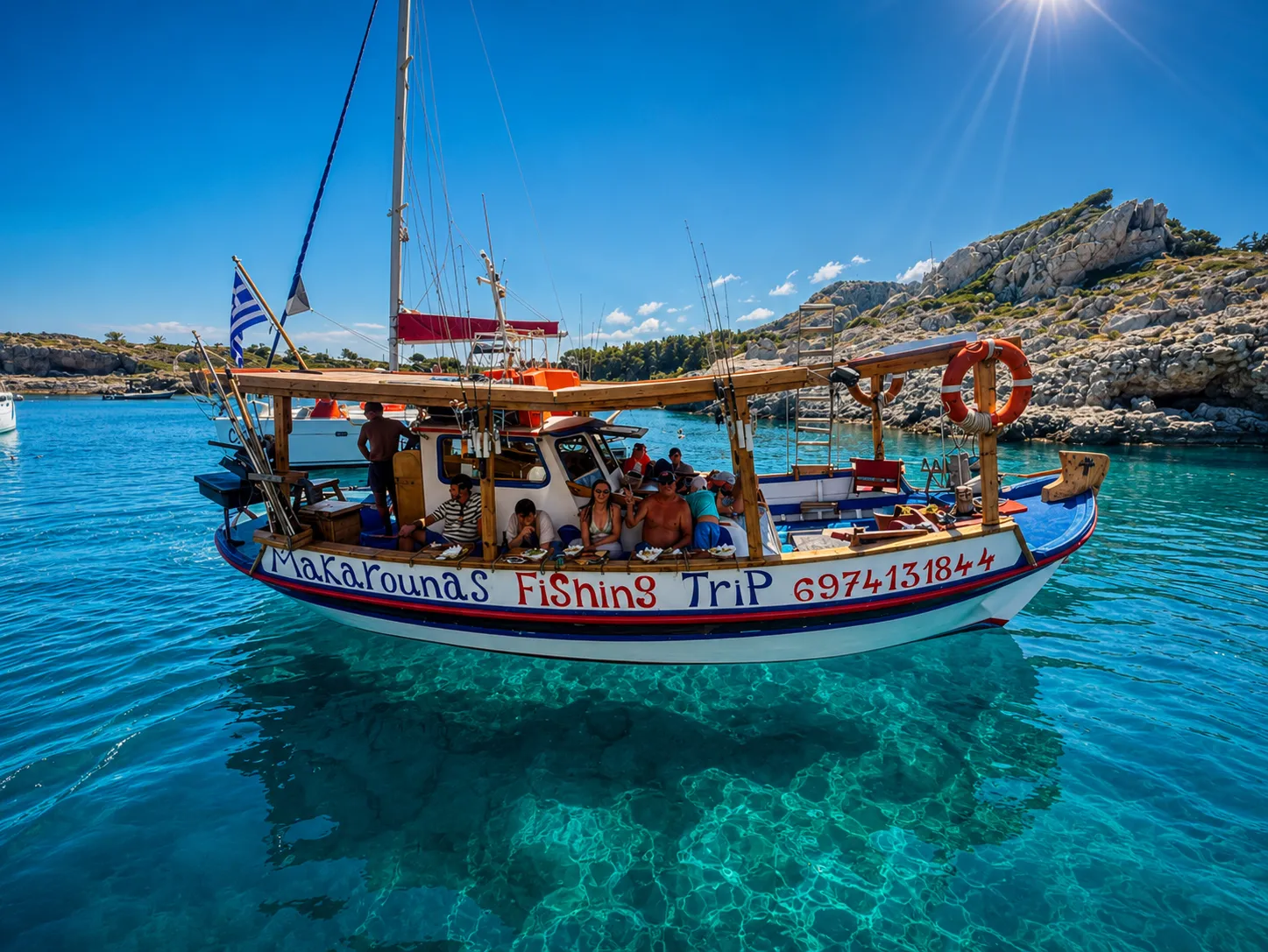 Our floating Restaurant - Makarounas Fishing Trip 