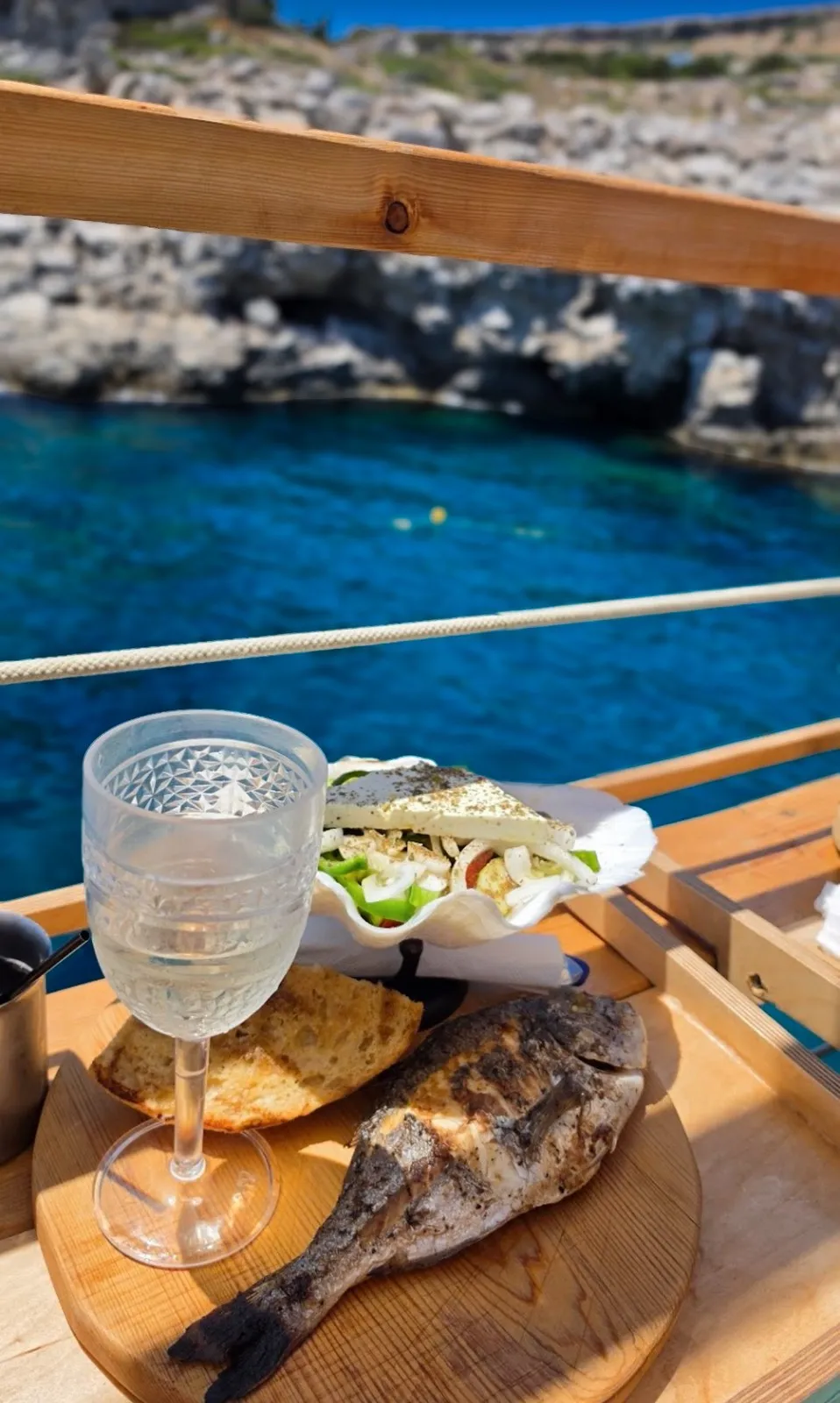 Greek Food on the deck